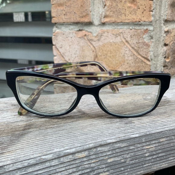 DOLCE & GABBANA DG 3204 53mm Black Floral Glasses Lenses Women’s Made in Italy - Picture 5 of 16